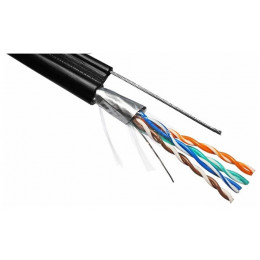 Кабель витая пара FTP с тросом , 4 пары Cat.6e, outdoor