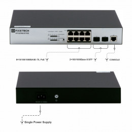 Управляемый PoE коммутатор уровня L2 PXT-S2780G-8T-POE