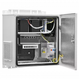 Настенный термошкаф 400x400x250 мм, IP54, с ИБП