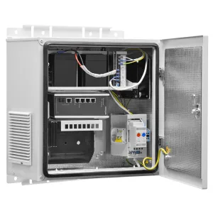 Настенный термошкаф 400x400x250 мм, IP54, с ИБП