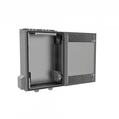 Шкаф уличный серии OWC, 800х650х250, в составе: обогрев, вентиляция, 2 монтажные панели