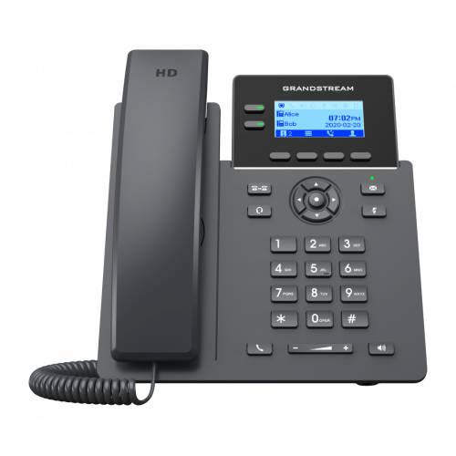IP телефон Grandstream GRP2602W поддержкой Wi-Fi (без PoE). 4 SIP аккаунта, 2 линии, есть подсветка экрана