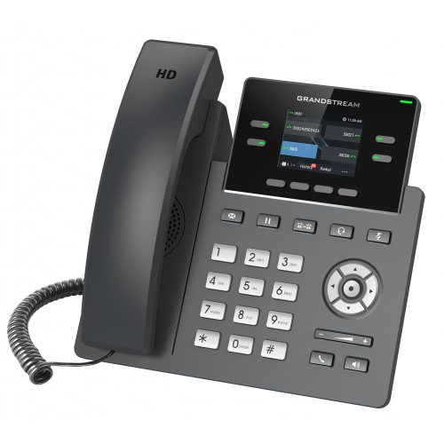 IP телефон Grandstream GRP2612P (PoE, блок питания не входит в комплект). 4 SIP аккаунта, 4 линии, цветной LCD, PoE, 16 virtualBLF
