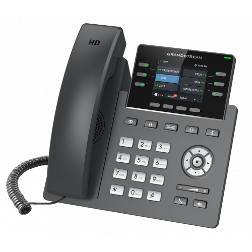 IP телефон Grandstream GRP2613 3 SIP аккаунта, 6 линий, цветной LCD, PoE, (1GbE)Gigabit Ethernet, 24 virtualBLF