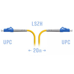 Патчкорд оптический LC/UPC SM, 20 м