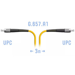 Патчкорд оптический FC/UPC SM, 3 м