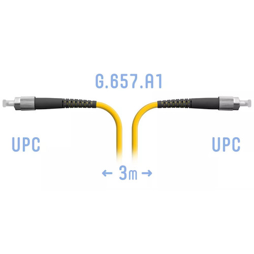 Патчкорд оптический FC/UPC SM, 3 м