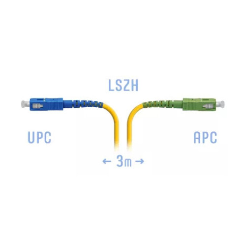 Патчкорд оптический SC/UPC-SC/APC SM, 3 м