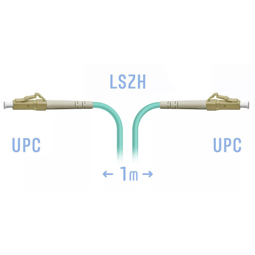 Патчкорд оптический LC/UPC MM OM3, 1 м