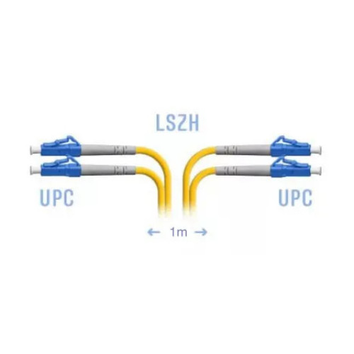 Патчкорд оптический LC/UPC SM Duplex, 1 м