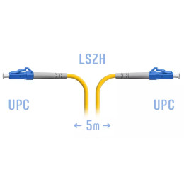 Патчкорд оптический LC/UPC SM, 5 м