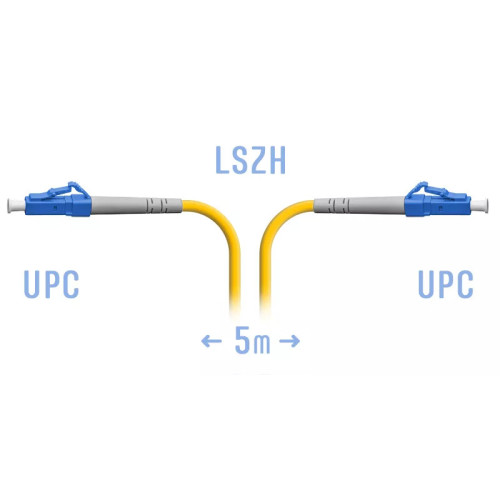 Патчкорд оптический LC/UPC SM, 5 м