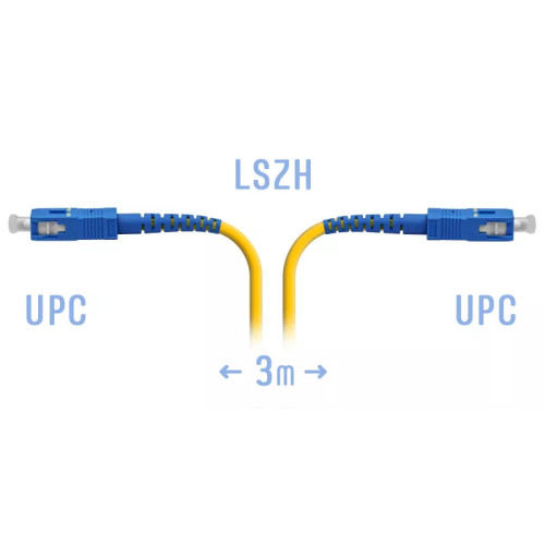 Патчкорд оптический SC/UPC SM, 3 м
