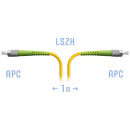 Патчкорд оптический FC/APC SM, 1 м