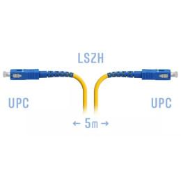 Патчкорд оптический SC/UPC SM, 5 м