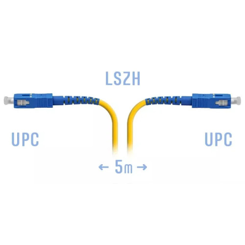 Патчкорд оптический SC/UPC SM, 5 м