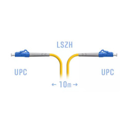 Патчкорд оптический LC/UPC SM, 10 м