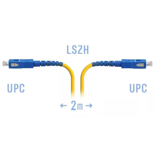 Патчкорд оптический SC/UPC SM, 2 м
