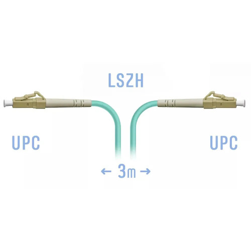Патчкорд оптический LC/UPC MM OM3, 3 м