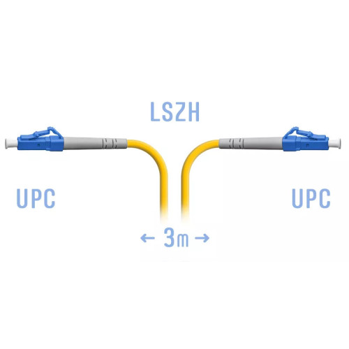 Патчкорд оптический LC/UPC SM, 3 м