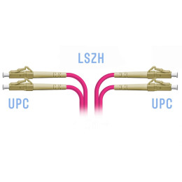Патчкорд оптический LC/UPC MM OM4 Duplex, 10 м