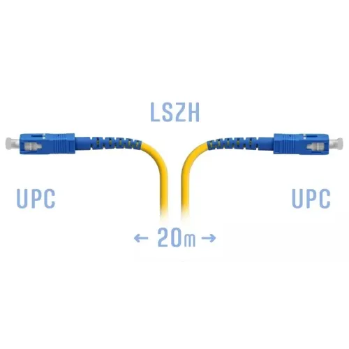 Патчкорд оптический SC/UPC SM, 20 м