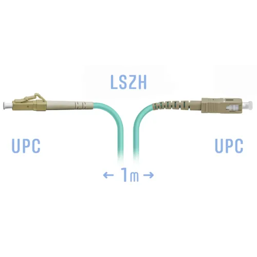 Патчкорд оптический LC/UPC-SC/UPC MM, 1 м