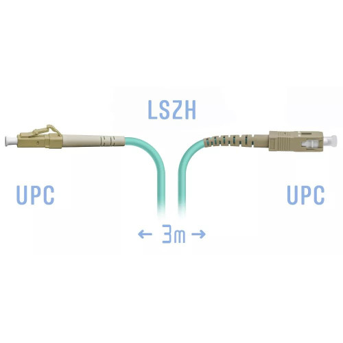 Патчкорд оптический LC/UPC-SC/UPC MM, 3 м
