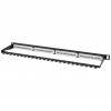 Патч-панель Pixietech, 19" неэкранированная, 0.5U,, 24 порта, cat.5e горизонтальная заделка