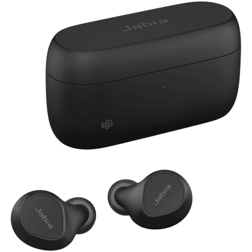 JABRA EVOLVE2 Buds UC, Cradle USB-C UC, Link 380 BT adapter USB-C UC, 30 cm USB-C to USB-A cable, Ear gels, USB-A to USB-C adapter, warranty