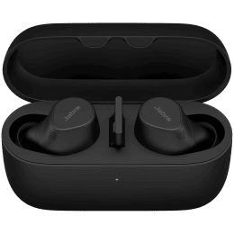JABRA EVOLVE2 Buds UC, Cradle USB-A UC, Link 380 BT adapter USB-A UC, 30  cm USB-C to USB-A cable, Ear gels, warranty
