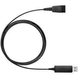 JABRA Link 230, USB enabler QD to USB, Plug & Play connection for corded JABRA Headsets with PC-based Audio and voice applications. Cable length 1.2 m