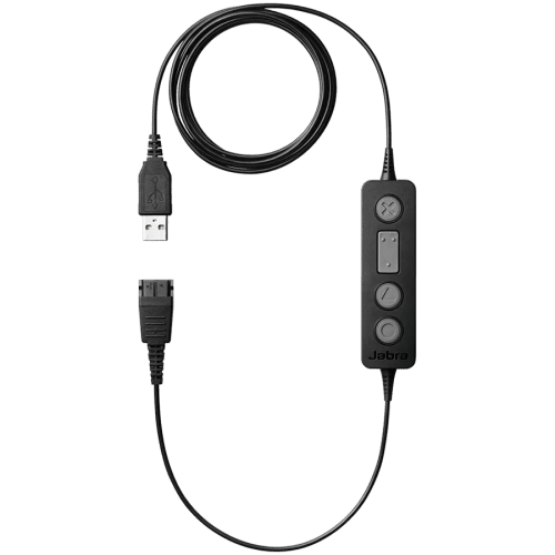 JABRA Link 260, USB enabler QD to USB, Plug&Play connection for corded JABRA Headsets with PC-based Audio- and voice applications, Call Control button. MS only guaranteeed with Biz 2300 WB & Biz 2400 WB