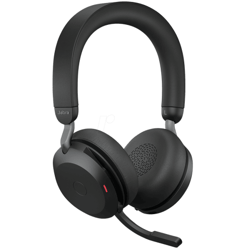 JABRA EVOLVE2 75, Link380c UC Stereo Stand Black, EVOLVE2 75 headset Black UC, Link 380 BT adapter USB-C UC, EVOLVE2 75 Deskstand USB-A,1.2m USB-C to USB-C cable, carry pouch, warranty and warning (safety leaflets)