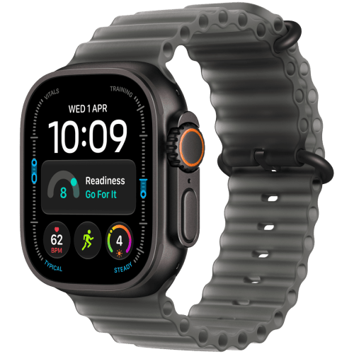 Apple Watch Ultra 4 GPS + Cellular 49mm Black Titanium Case with Translucent Black Ocean Band (Demo),Model A3579