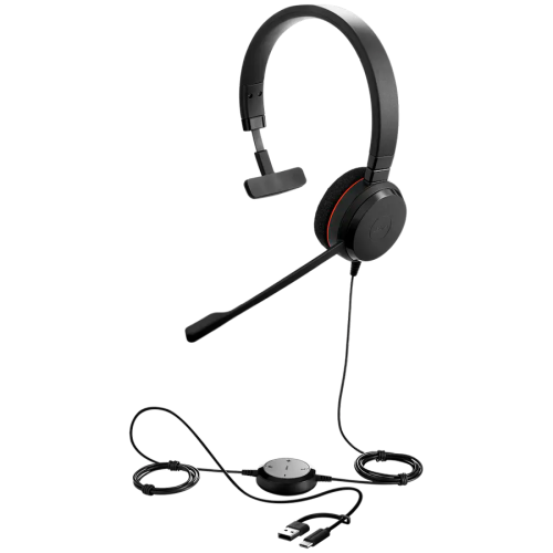 JABRA Evolve 20, Mono MS, USB C/A adapter — фото 2
