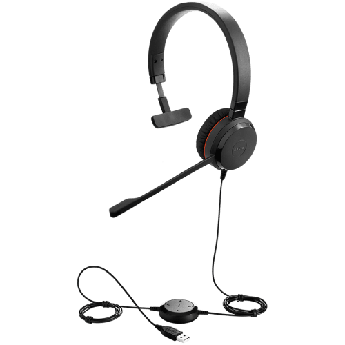JABRA Evolve 20 SE, Mono UC, USB C/A adapter, Leather