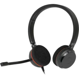 JABRA EVOLVE 20 MS Stereo USB Headband, Noise cancelling, USB connector, with mute-button and volume control on the cord, with foam ear cushion, Microsoft optimized