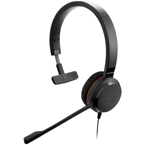 JABRA EVOLVE 30 II UC Mono USB Headband, Noise cancelling, USB and 3.5 connectivity, with mute-button and volume control on the cord, with leather ear cushion