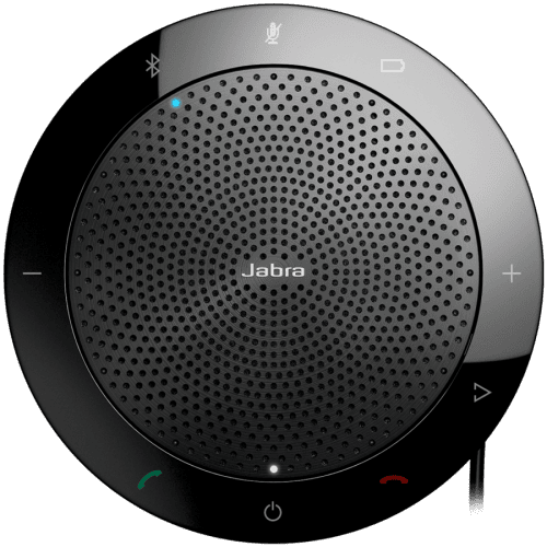 JABRA SPEAK 510 + Speakerphone for UC & BT plus Bundle LINK 370,, USB Conference solution, 360-degree-microphone, Plug&Play, mute and volume button, Wideband, Bluetooth (up to 100 meters).Version B: incl. Smart Button activated via JABRA Direct