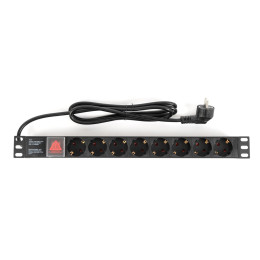 Блок розеток RAPAN-PDU8S-S 8 гнезд Schuko, кабель 2м с вилкой Schuko