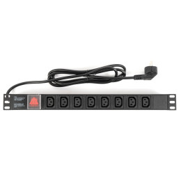 Блок розеток RAPAN-PDU8S-C13 8 гнезд IEC C13, кабель 2м с вилкой Schuko