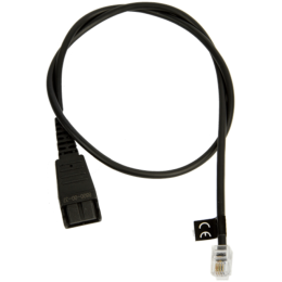 JABRA QD Cord to RJ10, straight, 0,5 meters, e.g. for Lucent Callmaster V, VI, Cisco 79xx and PLX A22
