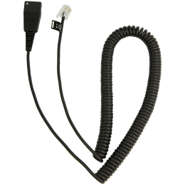 JABRA QD Cord to RJ10, coiled, 0,5 - 2 meters, for Lucent Callmaster V, VI, Cisco 79xx and PLX A22