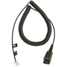 JABRA QD Cord to RJ45, coiled, 0,5 - 2m, only in connection with JABRA BIZ 2400 balanced on Siemens Openstage