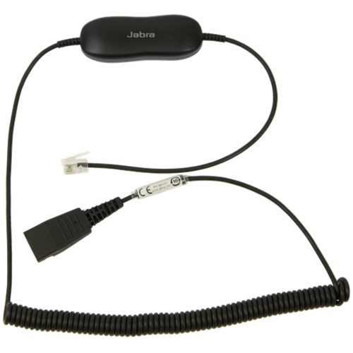 JABRA Smart Cord, QD to RJ9, coiled, with 8-position switch configurator, for Avaya one-X Telephone system ( for 96XX Series)