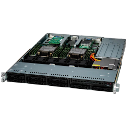Supermicro assembled server based on SYS-121C-TN2R, 2x EMR 4510 CPU, 4x 32GB DDR5-5600, SSD M.2 NVMe PCIe4 960GB, AIOM 2-port 10GBase-T, 2x SOCKET E E1B CARRIER,