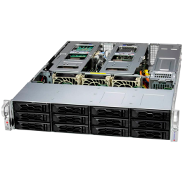 Supermicro assembled server based on SYS-621C-TN12R, 2x 5520+ 2P CPU, 4x 32GB DDR5-5600, SSD M.2 NVMe PCIe4 960GB, AIOM 2-port 10GBase-T, 2x SOCKET E E1B CARRIER