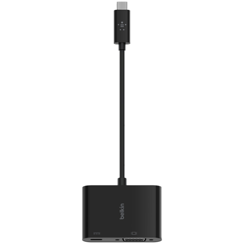 BELKIN ADAPTER, USB-C TO VGA, 60W PD, BLK — фото 2