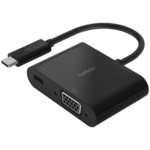 BELKIN ADAPTER, USB-C TO VGA, 60W PD, BLK